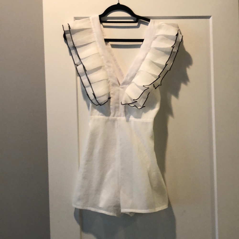 Darling black and white romper shorts